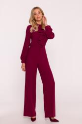 Stylove Női Overál Elegáns Klasszikus Békás Bordó 42 XL (S420 BORDO XL)