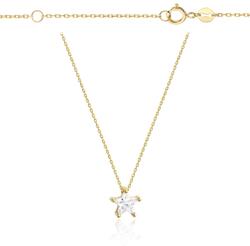 Lovrin Arany nyaklánc 585 csillag fehér kővel 1, 68g elegáns minta 14kt (69621369)