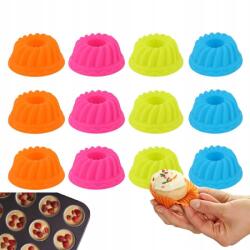  Szilikon Muffin Formák Muffin Sütőforma 12 Db-os Szett (HT2C5347)