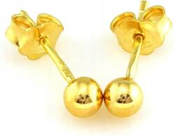 Lovrin Finom fülbevaló kis 585 arany golyók 4 mm arany 14k stift