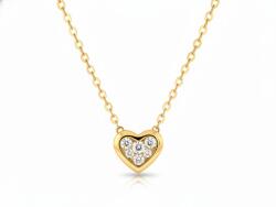 Lovrin 585 arany nyaklánc gyémántokkal kirakott szívvel 0, 11ct r45 (60953875)