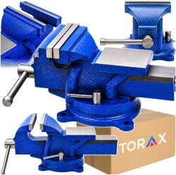 TORAX 200 Mm-es Forgatható Lakatos Satu Üllővel 360°-OS Öntöttvas Üllővel (TX92011)