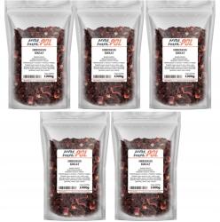 Kol-Pol Szárított Hibiszkusz 5kg Hibiszkusz virág természetes mályva tea minőség Kol-Pol (Hibiskus kwiat 5kg Kol-Pol)