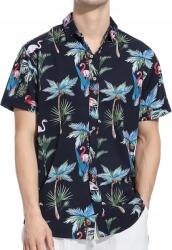 Senti Hawaii Férfi Nyári Nyaralás Ing Légáteresztő Nyári Nyaralás R. l (Koszula Hawajska Flaming 01)
