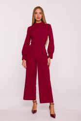 MOE Elegáns Női Overál Állógallérral Bordó 42 XL (M879 BORDO XL)