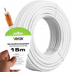 Vayox Koaxiális Antenna Kábel Tv-hez Sat DVB-T2 Réz Cu 4K Vayox 15M (CC1 25m)