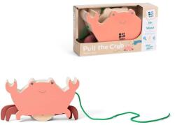BS Toys Jucarie de tras din lemn, Crab (BSGA500)
