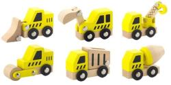 Viga Toys Utilaje constructii din lemn cu 6 piese (VIG6889)