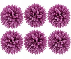  6PCS Krizantém fej művirág lila 13cm (6x CHRYZANTEMA CHRYZANTEMY SZTUCZNE KWIATY G)