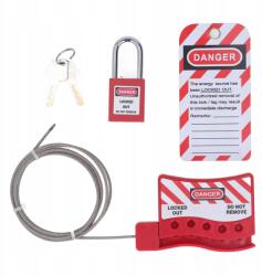  Kábelzár Loto Lockout Lakattal 38MM Piros (1811220011311)