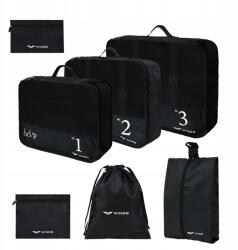 Wings Bőrönd Rendszerező Wings 7 Db-os Utazótáska Szett Fekete (ACS01-BLACK)