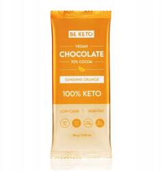 BeKeto Vegán Keto Csokoládé Mct olajjal 80g Napsárga (BEK-7763)