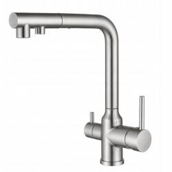 CHDE Háromutas csaptelep Chde LiVra Inox Acél IX Acél kifolyócső Ww (BKT2-LIvRA)