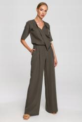 MOE Női Overál Elegáns Női Laza Nyakkivágással Khaki 36-OS (M703 KHAKI S)