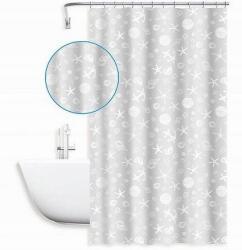 Q-BATH Zuhanyfüggöny Vastag Ombre Vízálló Peva 180x180cm Akasztók (PE3)