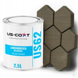 US-Coat Fa Lakkfesték 3AZ1BEN Lazura 2.5L Szürke Törött Barna Félmatt Védő (PÓŁMAT DO MEBLI TARASU 5905748175575)
