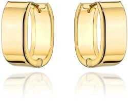 Lovrin Arany fülbevaló 585 sima angol téglalap alakú elegáns ajándék 14k (70037241)