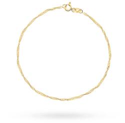 Lovrin Arany karkötő 585 szingapúri szövésű 18cm-es lappal ajándékba 1.37g 14k (70985524)
