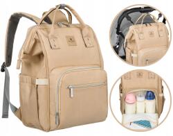Peterson Hátizsák mommy bag babakocsihoz táska tágas Peterson rendszerező a baba számára (PTN MB1-5978 BEIGE)