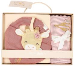 Little Dutch Set cadou din bumbac organic pentru bebelusi - Flamingo Roz - Little Dutch