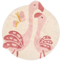 Little Dutch Covor tesut din bumbac organic pentru camera copilului - Flamingo - Little Dutch Covor