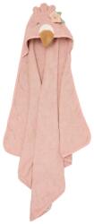 Little Dutch Prosop cu gluga din bumbac organic pentru bebelusi - 75 x 75 cm - Flamingo - Little Dutch