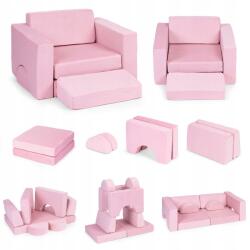 Ecotoys Moduláris gyerekfotel Diy 8 puha összecsukható párna rózsaszín Ecotoys E (TMSRT-13 PINK)