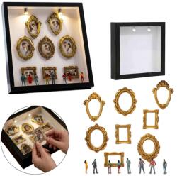 Goaduoynt Keret Diy Mini Múzeumi Motívum Vintage 3D Dekoráció Szett Figura Led (6979905256277)