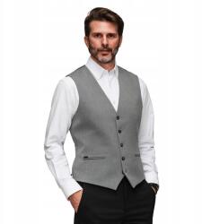 Ombre Elegáns klasszikus halszálka mintás férfi mellény Slim Fit szürke V1 V65 r L (V65)