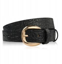 Paolo Peruzzi Öv 110 cm nadrághoz keskeny fekete croco arany csat (PG-12-CZBL-110)