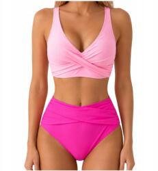 SNM Női Fürdőruha Kétrészes Bikini Modellező Jelmez Magas Derekú M (P122 RÓŻ M)