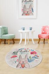 Chilai Home Covor de Copii Iepuras Paste, Multicolor, 140x140 cm (876CHL1220) Covor