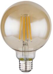  LED fényforrás - G95 - borostyán üveg - 7W - 2700K - dimmelhető - E27