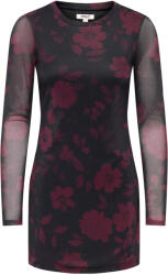 ONLY Rochie Onlnova L/S Mesh Short 15380361 C-N10 black/746 fig flowers