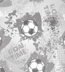 Dovido Tapet minge de fotbal în culoarea gri - 245x270 - dovido - 172,52 RON