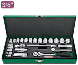 TOPTUL Trusa tubulare 3 8 (25 piese) (MT-10174412) Trusa unelte