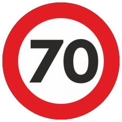 MTR Indicator limitare viteza autocolant 70 km ora o12 (MT-12217351)