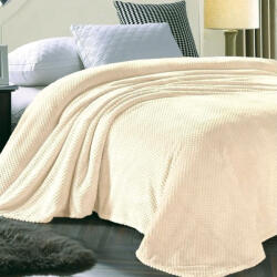 Pillow tex Pop Corn Pătură Polar Fleece Supredublă 220x240 cm Crem 17544 (17544)