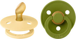 BIBS Colour suzete anatomice din cauciuc natural 2 buc - mărimea 1 Variantă: Pale Butter / Wasabi