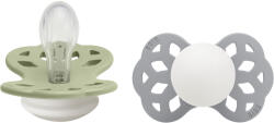 BIBS Infinity suzete simetrice din silicon 2buc - mărimea 1 Variantă: Sage Night / Cloud Night