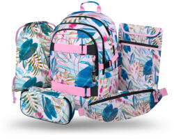 Baagl Set 5 Skate Leafs: rucsac, penar, săculeț, borsetă, husă pentru laptop