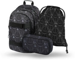 Baagl Set 3 Skate Harry Potter Talismanele Morții: rucsac, penar, săculeț