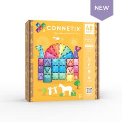 Connetix set de construcție magnetic - Glitter Castle Pack 48 piese Jucarii de constructii magnetice