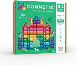 Connetix set de construcție magnetic - Bright Creative Pack 104 piese Jucarii de constructii magnetice