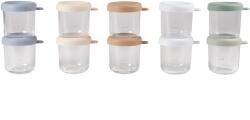 BÉABA Recipiente din sticlă pentru mâncare 10x 250 ml Natural Set pentru masa bebelusi