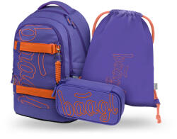Baagl Set 3 Skate Max Orange: rucsac, penar, săculeț GRS