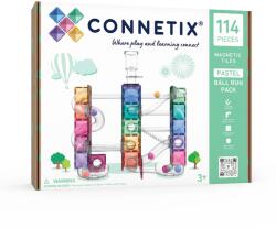 Connetix set de construcție magnetic - Ball Run Pastel Pack 114 piese Jucarii de constructii magnetice