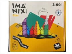 IMANIX Joc Magnetic De Construcție Imastar - 36 Bucăți Jucarii de constructii magnetice