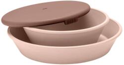 BIBS farfurie și bol cu capac Variantă: Blush Set pentru masa bebelusi