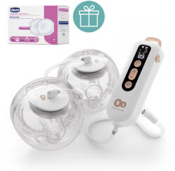 KinderKraft Pompă de sân Double Hands-free Gentle Flow Gold + CHICCO Inserturi pentru sutien 30buc